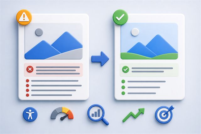 bad and good alt text example for image SEO