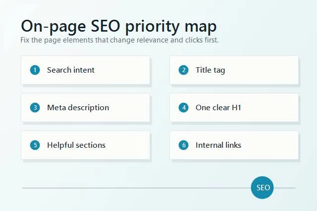 on page seo priority map for site owners