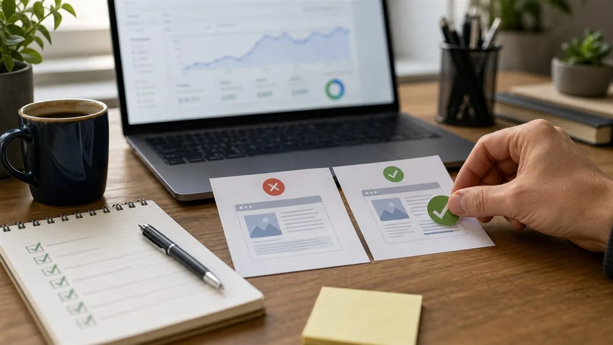 Validating SEO fixes with before and after page screenshots and a checklist