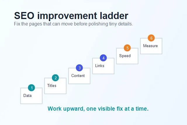 How to improve SEO priority ladder for existing website pages