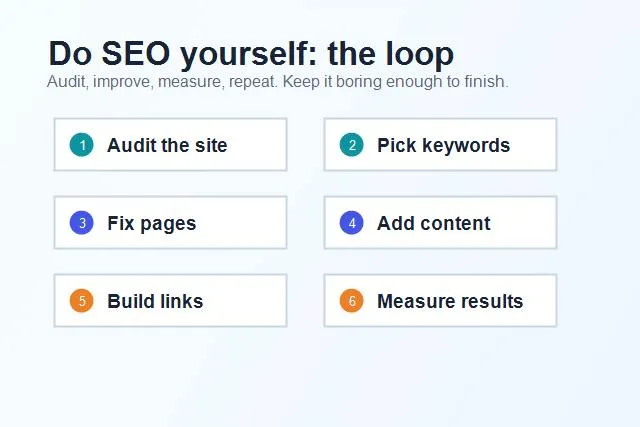 How to do SEO yourself six step workflow