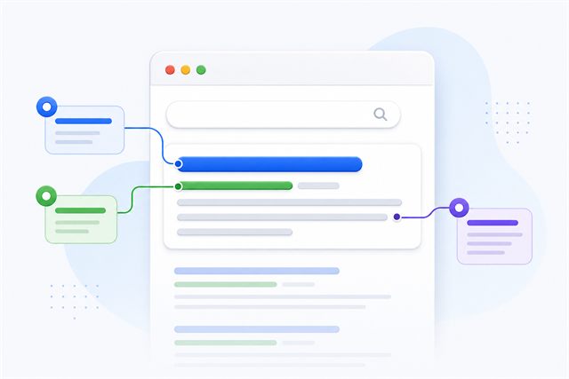 meta description snippet anatomy with title url and summary areas