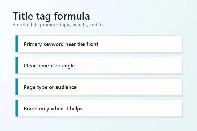title tag formula for SEO