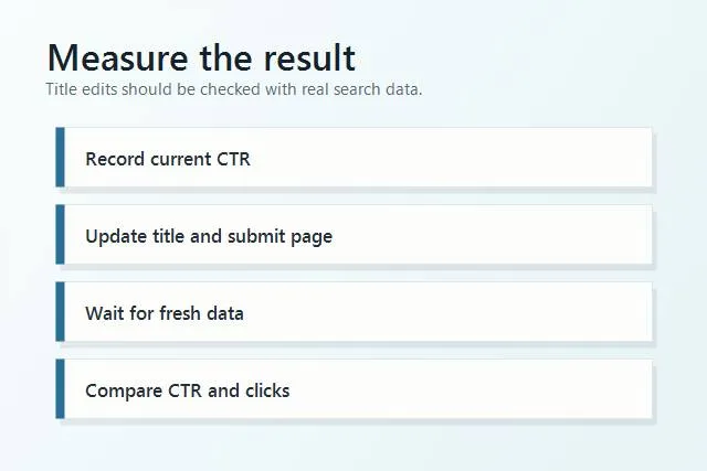 measuring title tag SEO changes in Search Console